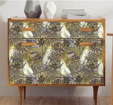 Lively bird inspirerat koncept klistermärken till möbler - Tenstickers