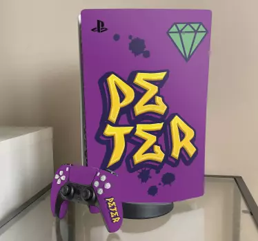 Spelgraffitinamn PS5 klistermärke - Tenstickers