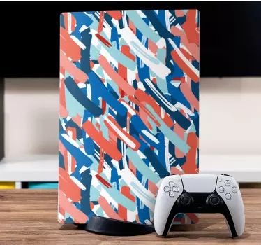 Livfullt abstrakt motiv PS5 klistermärke - Tenstickers
