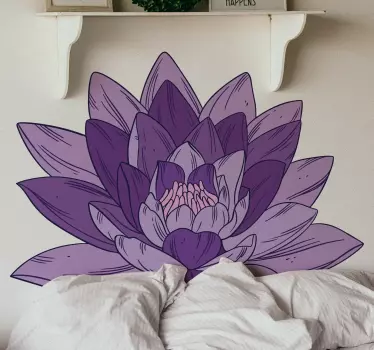 Lotusblomma väggdekor - Tenstickers