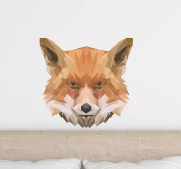 Low poly fox face klistermärken - Tenstickers