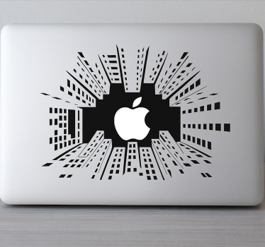 Macbook skyskrapor Laptop klistermärke - Tenstickers