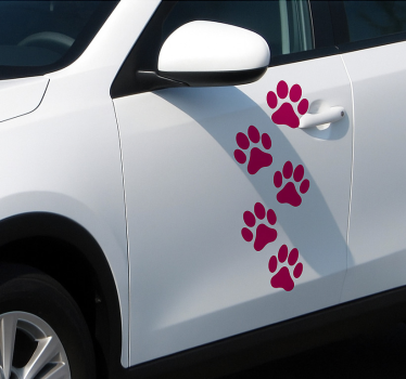 Bil klistermärke enfärgade tassar set - Tenstickers