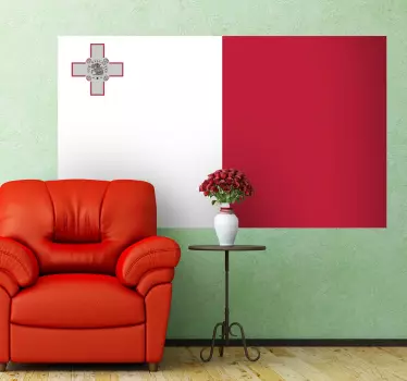 Malta flagga klistermärke - Tenstickers