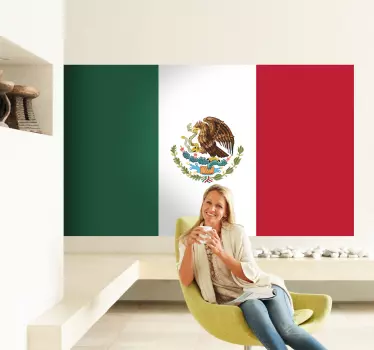 Mexikoflagga klistermärke - Tenstickers