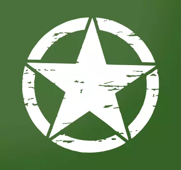 Militärstjärna klistermärke - Tenstickers