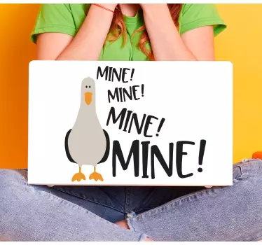 Min gruva min fiskmås laptop klistermärke - Tenstickers