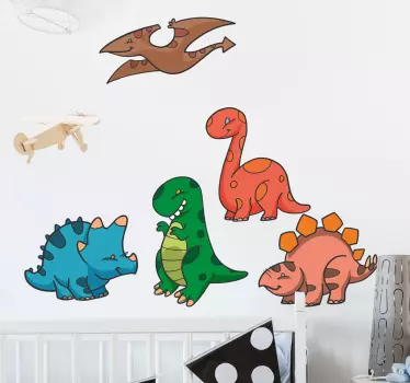 Mini dinosaurier klistermärkesuppsättning - Tenstickers