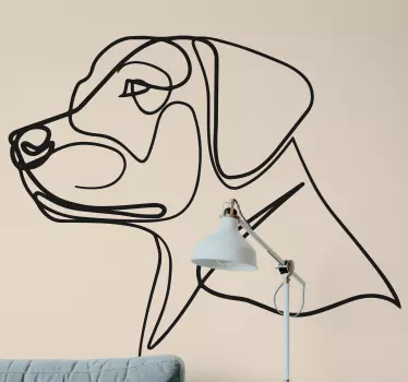 Minimalistisk labrador hund klistermärke - Tenstickers