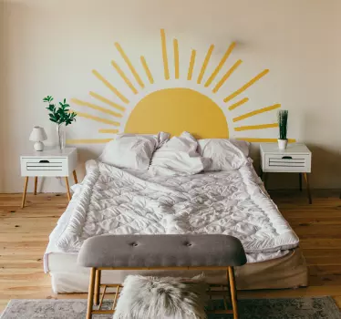 Minimalistisk solsänggavel väggdekal - Tenstickers