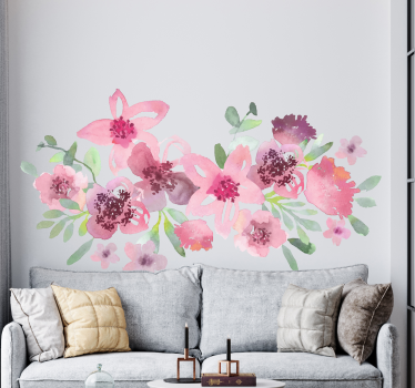 Modern konst blomma vägg dekor - Tenstickers
