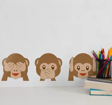 Mono emojis vägg klistermärke - Tenstickers