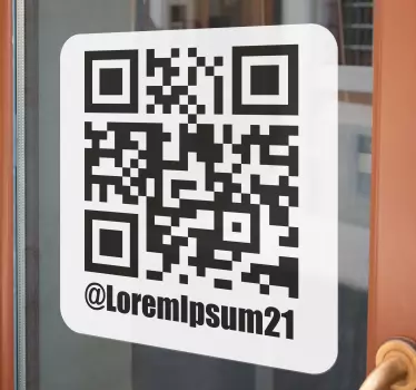Monocolor instagram qr -kod anpassad klistermärke - Tenstickers