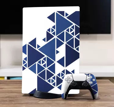 Mönster av blå playstation 5-klistermärken - Tenstickers