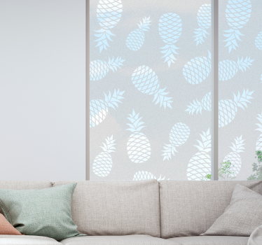 Mönster av pineaples fönster klistermärke - Tenstickers