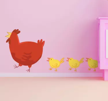Morhöna med kycklingklistermärke - Tenstickers