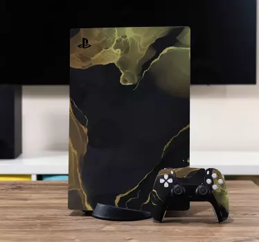 Mörk och gyllene stil playstation 5 klistermärke - Tenstickers