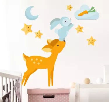 Morot flygande kanin dekal - Tenstickers