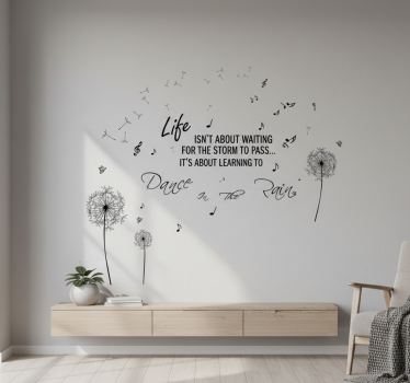 Motiverande dansa i regnet wallsticker - Tenstickers