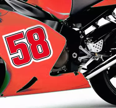 58 simoncelli motorcykel klistermärken - Tenstickers