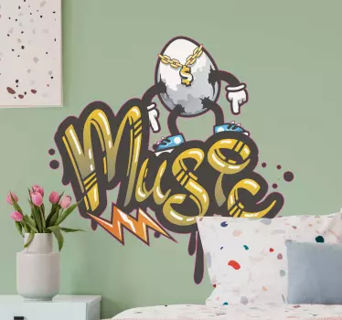 Musik graffiti karaktär urban dekal - Tenstickers