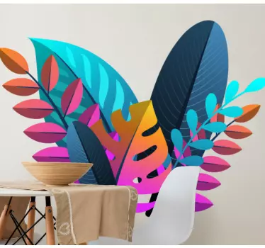 Natur klistermärke vibrant bladkollektion - Tenstickers