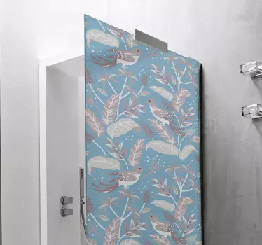 Naturinspirerad design duschkabin klistermärke - Tenstickers