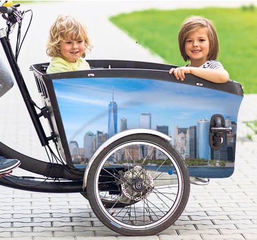 New york sky line för lastcykel cykel dekal - Tenstickers