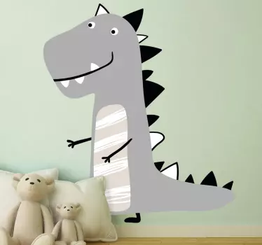 Nordisk dinosaurie grå drake vägg klistermärke - Tenstickers