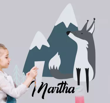 Nordisk snörev personlig vilda djur dekal - Tenstickers