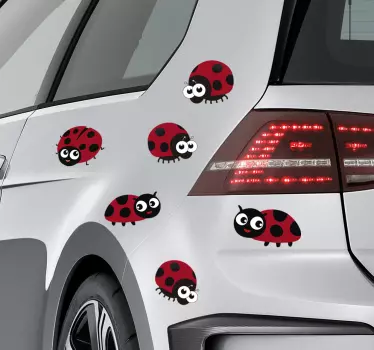Nyckelpiga bil klistermärkeuppsättning - Tenstickers