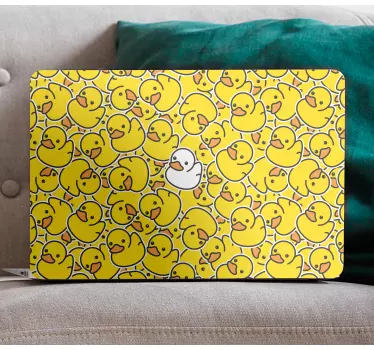 Olika söta vita anka laptop klistermärke - Tenstickers