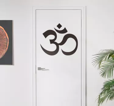 Om hinduismen symbol glasdörr dekal - Tenstickers
