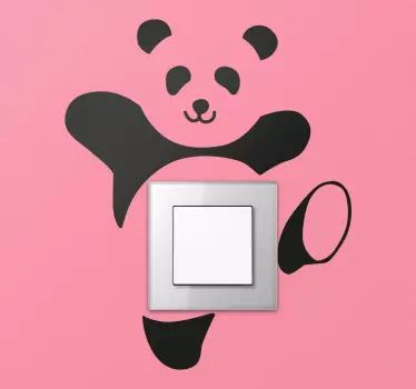 Panda ljus switch klistermärke - Tenstickers