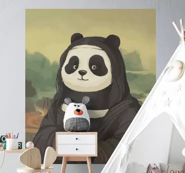 Panda som en monalisa klistermärke för vilda djur - Tenstickers