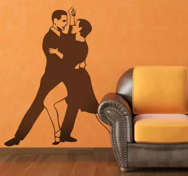 Par dans tango dekorativ klistermärke - Tenstickers