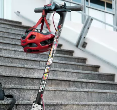 Graffitistil-Scooter klistermärke - Tenstickers