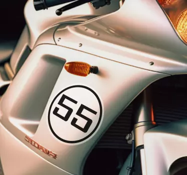 Personifierad avrundad siffra Väggklistermärken motorcyklar - Tenstickers