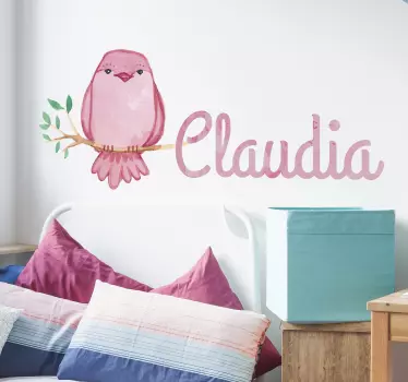 Personifierad fågelillustration vägg klistermärke - Tenstickers
