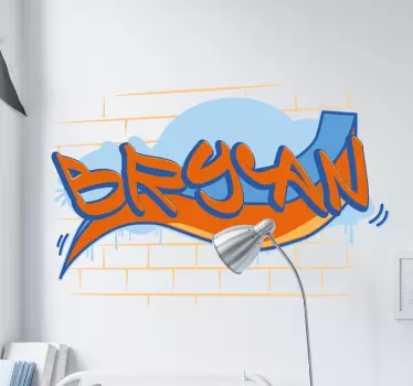 Personifierad graffiti vägg klistermärke - Tenstickers