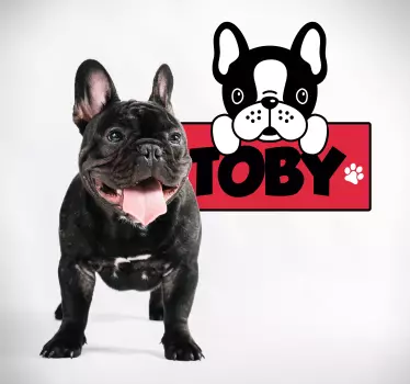 Personlig bulldog klistermärke - Tenstickers