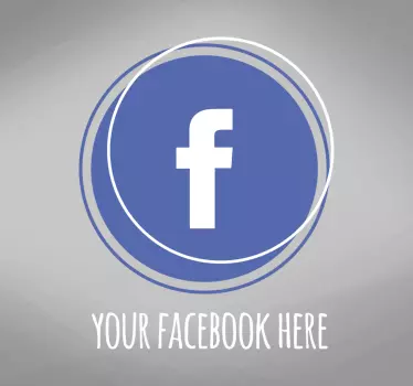 Personlig cirkelfacebook-fönsterdekal - Tenstickers