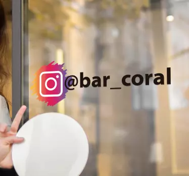 Personlig Instagram-logotyp Väggklistermärke - Tenstickers