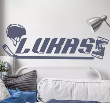 Personlig ishockey anpassad klistermärke - Tenstickers