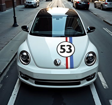 herbie -nummer bil klistermärke - Tenstickers