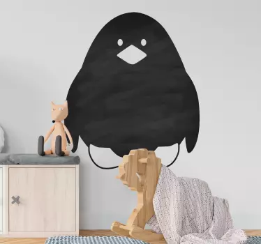 Pingvin svart tavla barn klistermärke - Tenstickers