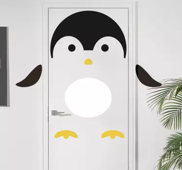 Pingvin dörrklistermärke - Tenstickers