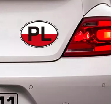 Pl flagga bil dekal - Tenstickers