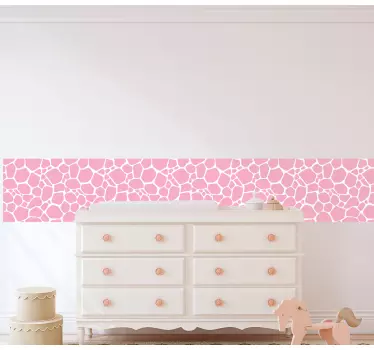 Playful pink pattern wallsticker - Tenstickers