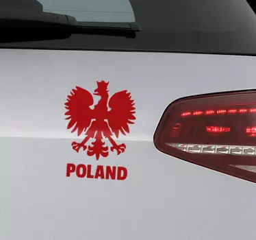 Poland vapensköld bil dekal - Tenstickers